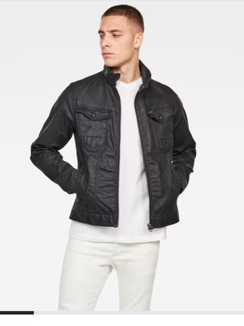 G-Star RAW Black Arc Zip 3D Slim Denim Jacket - M